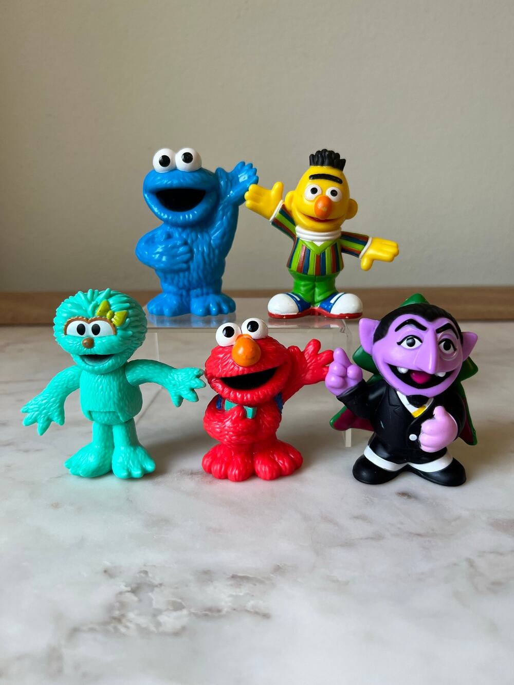 Sesame Street Plastic CakeTopper or Toy Figures Lot of 5